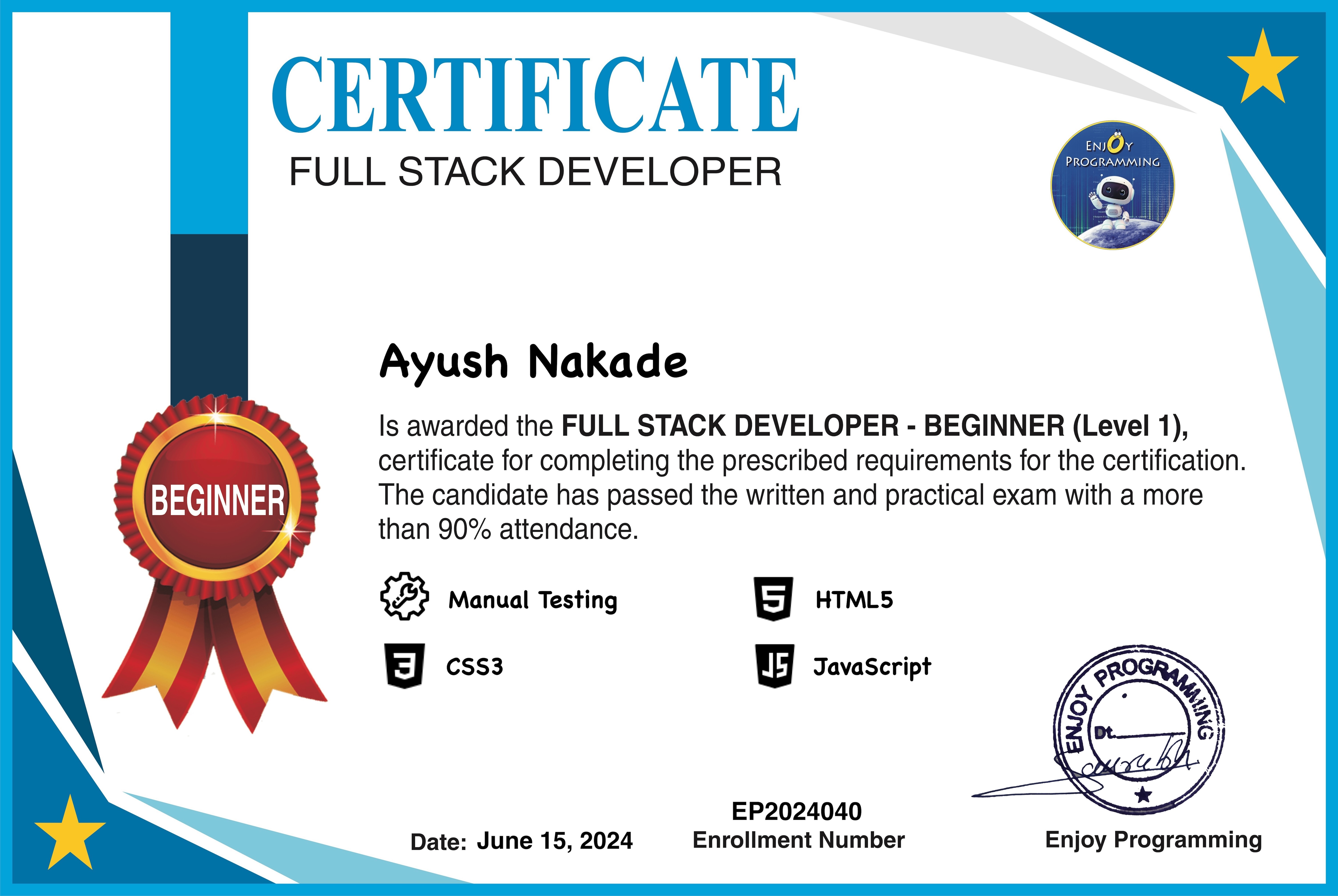 Web Development Certificate